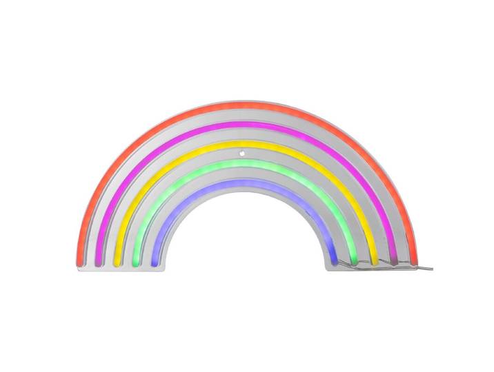 Atmosphera Tube néon mural LED arc-en-ciel - 38 x 1,6 x 19 cm