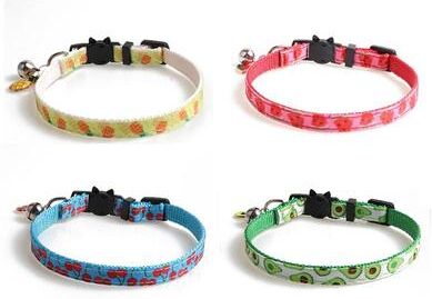 Inspired Deals Adjustable Fruit Cat Collar With Bell Cute Pet Collar With Bell For Cats & Small Dogs cherry