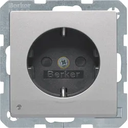 Berker 41096084 Steckdose SCHUKO m LED-OL Q.x alu