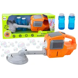 Seifenblasenmaschine Rasenmäher Trimmer Zwei Flüssigkeiten Orange