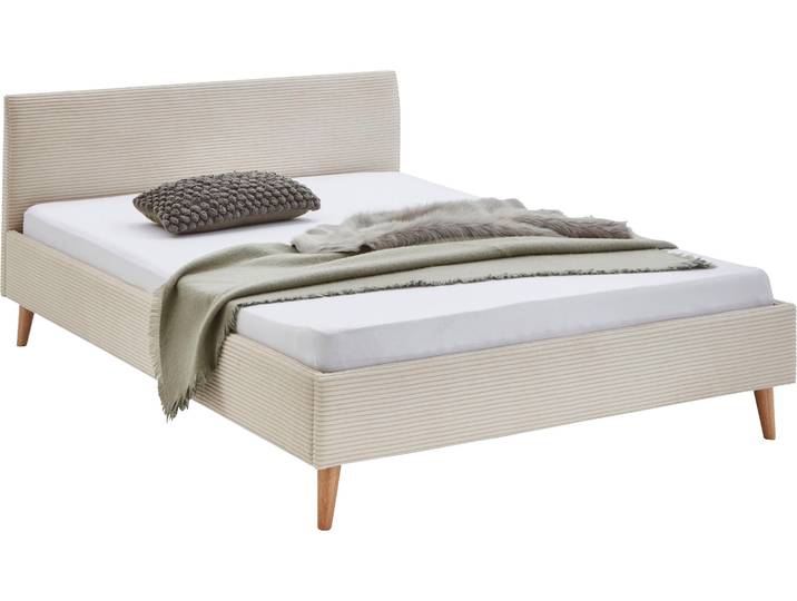 Polsterbett MEISE.MÖBEL Wicki , beige, B:145cm L:208cm, Betten, Polsterbett, 140x200cm, Cordstoff