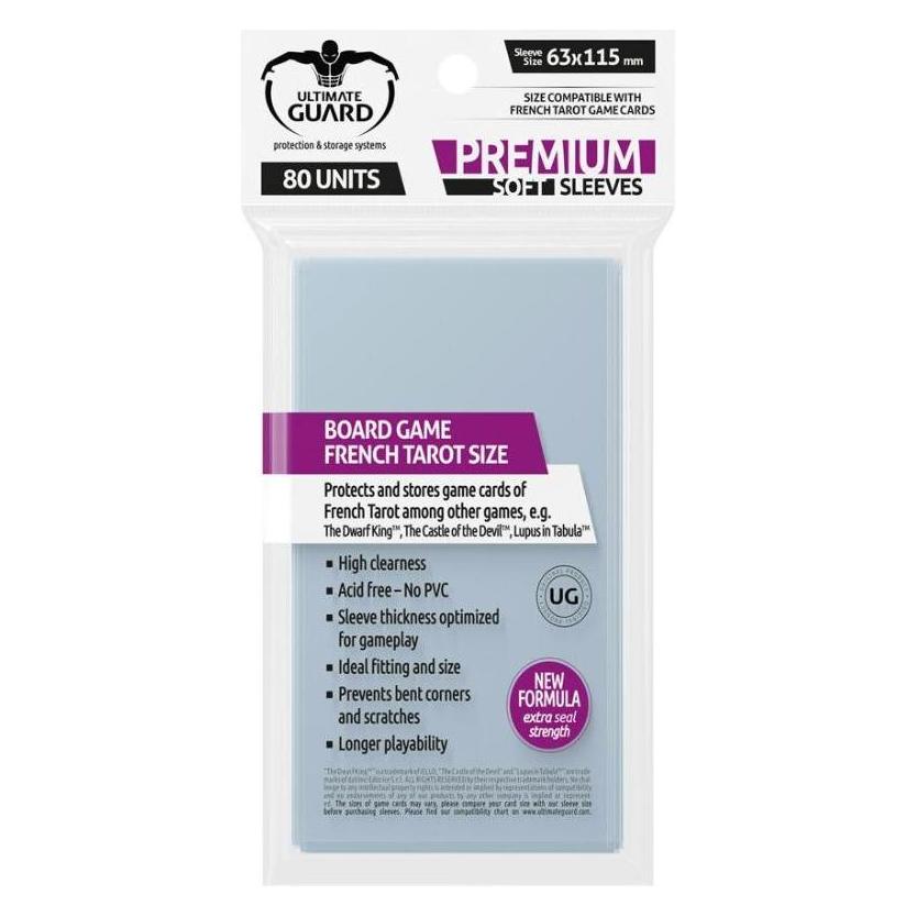 Ultimate Guard UGD010285 - Premium 80 Kartenhüllen für Der Zwergen König Brettspiel / Französisches Tarot (UGD010285)