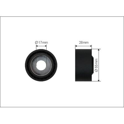 CAFFARO Umlenk-/Führungsrolle, Keilrippenriemen 500386 für Audi