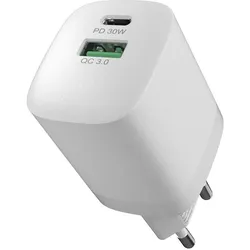 Devia wall charger Smart PD 30W 1x USB-C white (30 W, 1 Port), USB Ladegerät, Weiss