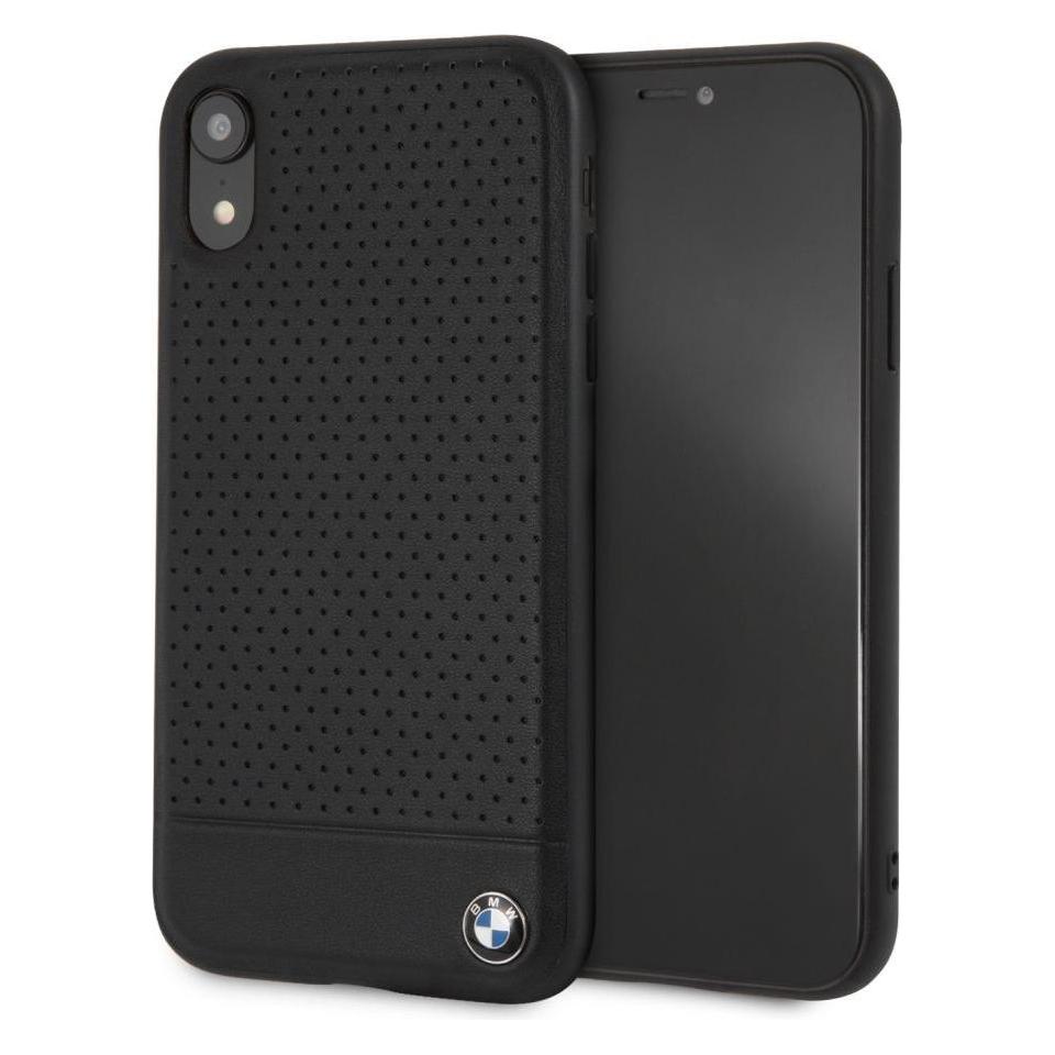 BMW Etui hardcase BMHCI61PEBOBK iPhone Xr czarny/black Signature Perforated (Apple iPhone XR) (BMHCI61PEBOBK)