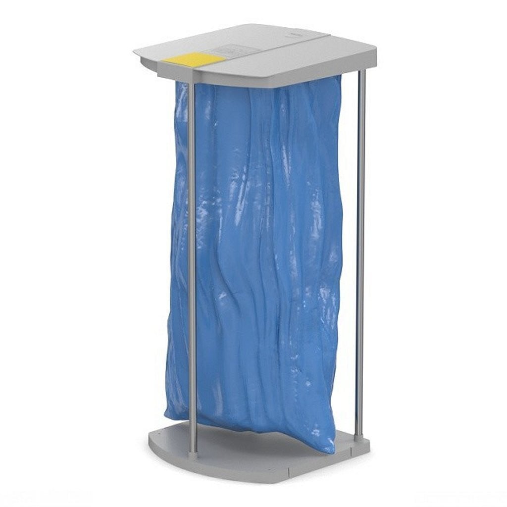 Hailo ProfiLine afvalzakhouder XXXL 120 liter grijs met aluminium frame en klapdeksel
