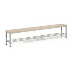 Garderobenbank mit Schuhablage, Sitz - Laminat, Länge 2000 mm, Birke