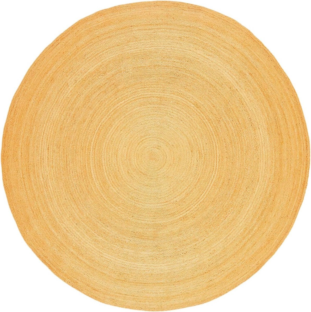 Rond Jute Vloerkleed in Boho Ethnic Design voor de Woonkamer