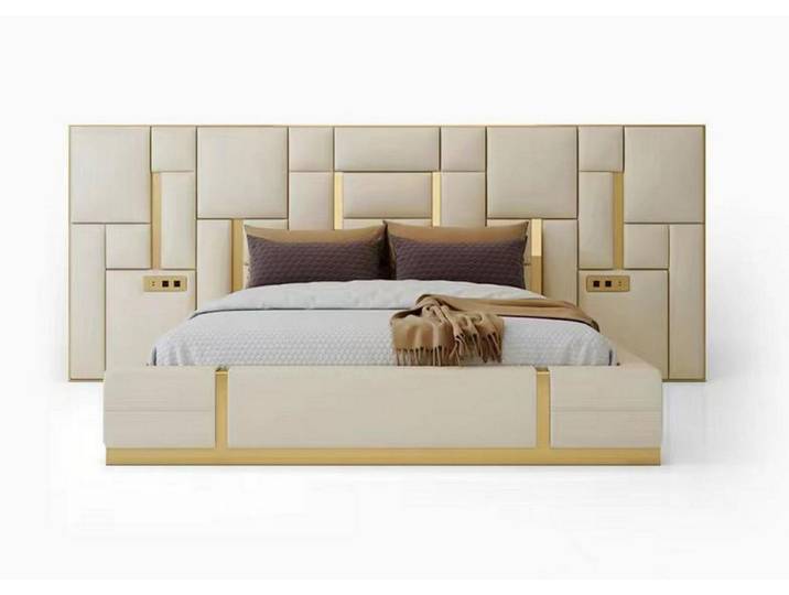 Xlmoebel Polsterbett Luxuriöses Designbett aus hochwertigen Materialien in elegantem Stil (Bett, 1-tlg., Bett), Hergestellt in Europa