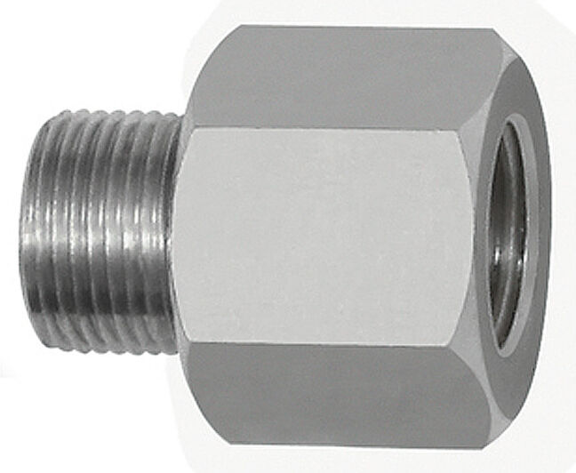 Riegler Adaptateur de filetage Aluminium, AG 1/2 - 27 UNS, IG G 1/4, SW 17 (29.14)