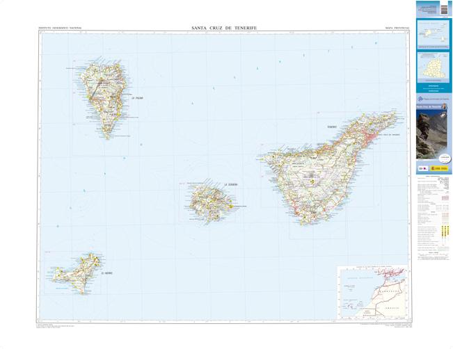 Carte routière provinciale n° 38 - Santa Cruz de Tenerife (Tenerife, îles Canaries)   CNIG
