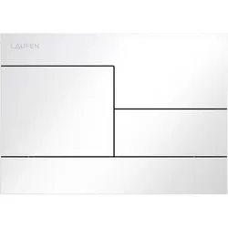 LAUFEN INEO Betätigungsplatte SKYline, für WC-Element, Zweimengenbetätigung, H9001180000001, Farbe: Weiß glänzend