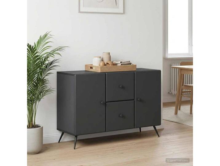 furnicato Buffet Sideboard 89 x 34,5 x 60 cm Schwarz