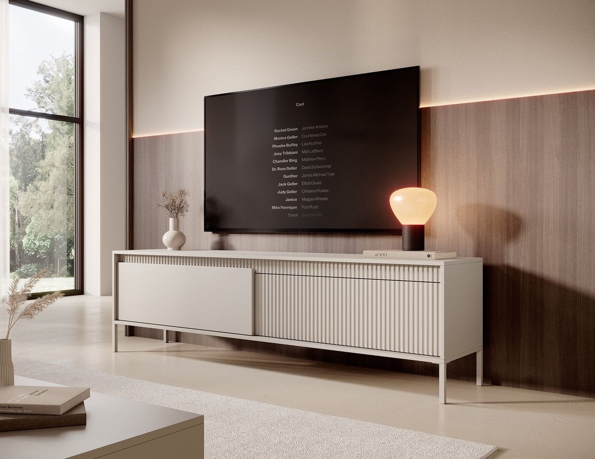 Meubella TV-meubel Saran - Beige - Breedte: 187 cm