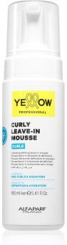 Yellow Professional Curls Curly Leave-in Mousse cuidado sem enxaguar para cabelos cacheados 160 ml. Curls Curly Leave-in Mousse