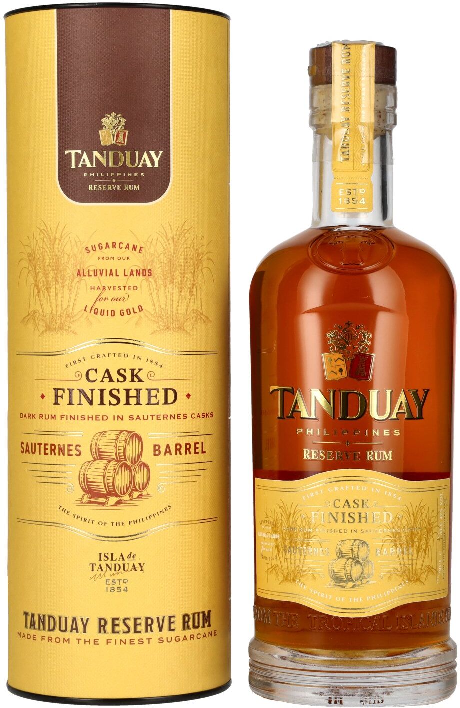 Tanduay Rum Tanduay Tesoro Reserve Rum Sauternes Cask Finish 42% Vol. 0,7l in Geschenkbox