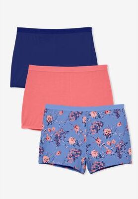 Plus Size Women's Boyshort 3-Pack by Comfort Choice in Coral Rose Pack (Size 9) Underwear