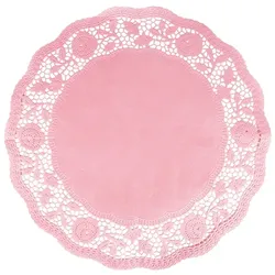 Papstar 6 Tortenspitzen rund Ø 35 cm rosa