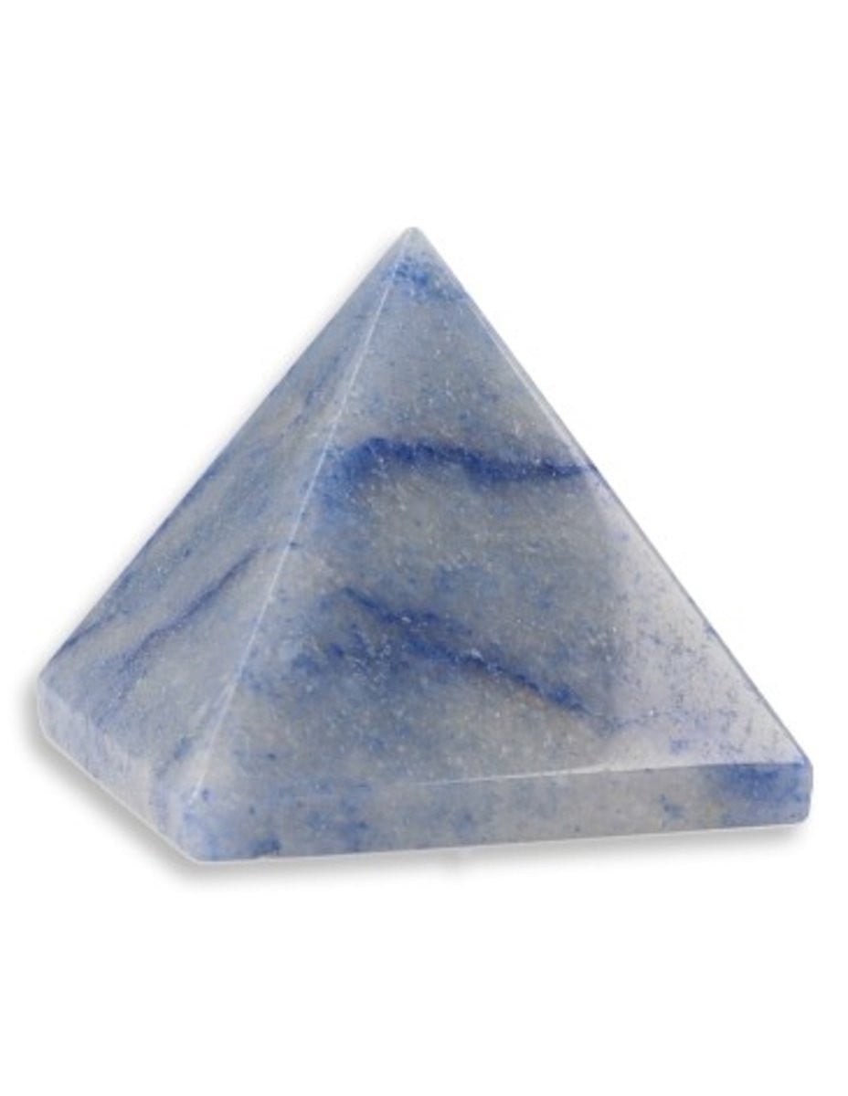 Blauwe kwarts piramide edelsteen 25 mm