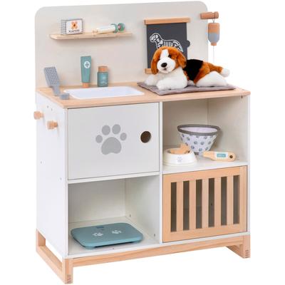 Spielzeug-Arztkoffer MUSTERKIND "Tierarzt-Center Thymus", weiß, natur, Rollenspielzeug, KinderB:65cm H:75cm T:31cm, Holz, B:65cm H:75cm T:31cm