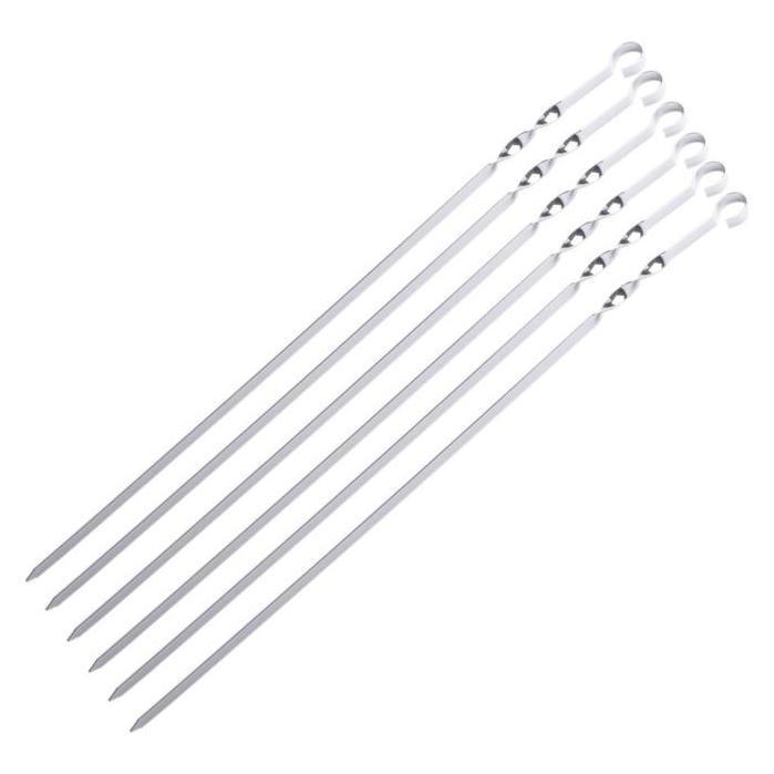 Master 6 Grillspiesse 60cm Shish Kebab Fleischspiesse Spiesse Fleischwender Shampura Spiess verchromt (MG132)