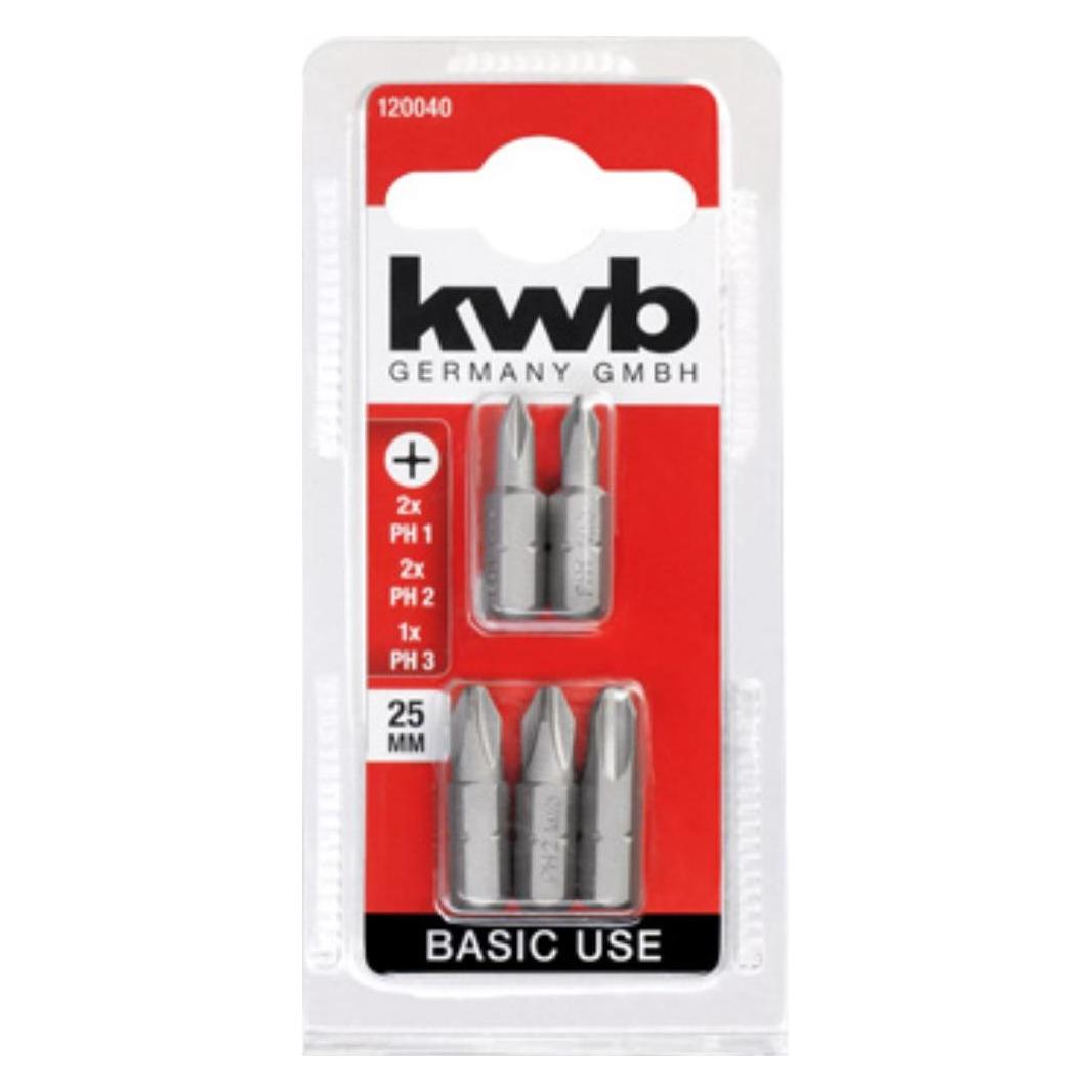 kwb 5 Bits 25mm PH Set Basic (120040)