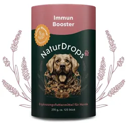NATURDROPS Immun Booster Erg.Futterm.f.Hunde 250 g
