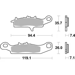 SBS Bremsbelag 801RSI Offroad Racing Sinter
