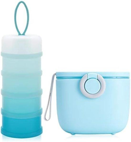 Lekkagevrije melkpoederdispenser in blauw, BPA-vrij, 400 g
