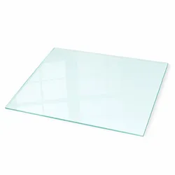 GLASPLATTE für Kamin transparent 60x40 cm