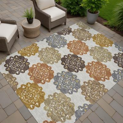 Addison Rugs Machine Washable Indoor/ Outdoor Global Motif Chantille Rug