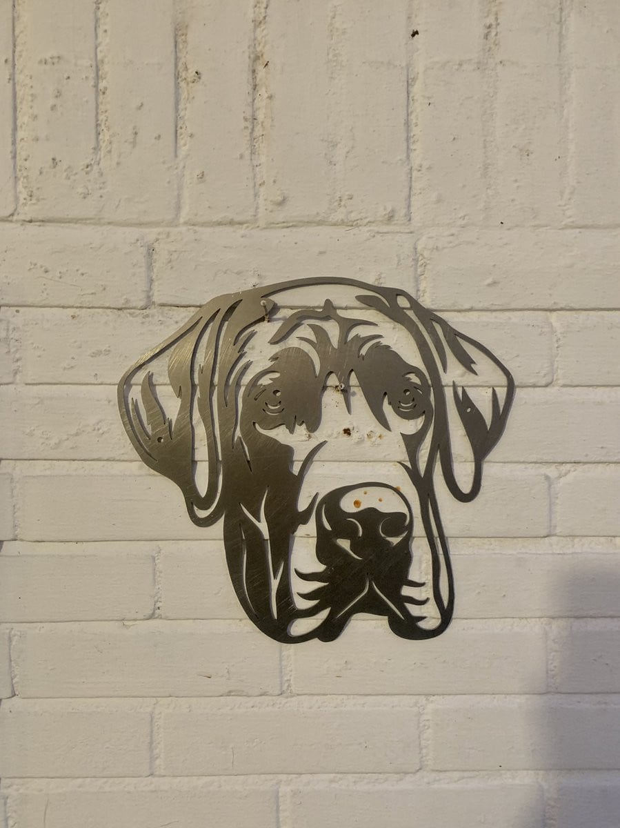 Metalen Wanddecoratie Duitse Dog voor Volwassenen
