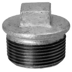 Hermann Schmidt Temperguss Stopfen DN 20, 3/4" mit Rand, verzinkt
