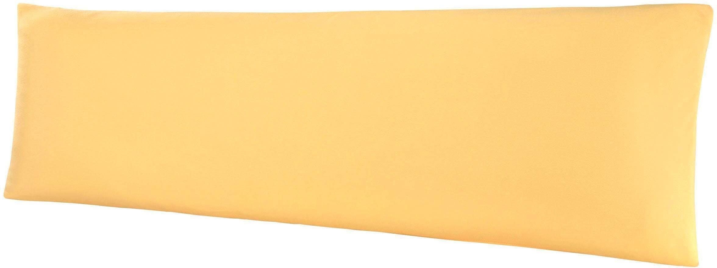 Kissenbezug BELLANA "Mako-Jersey", beige (weizen), B:40cm L:140cm, Jersey, Obermaterial: 100% Baumwolle, Kissenbezüge, Kissenbezug, für Seitenschläferkissen weizen B/L: 40cm x 140cm, 1 Stk., Jersey