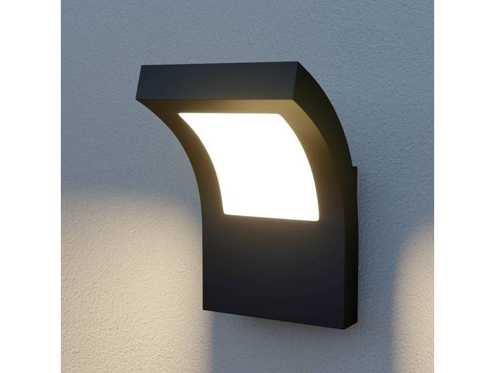 LED Außenwandleuchte Advik Arcchio, schwarz, Aluminium, Modern