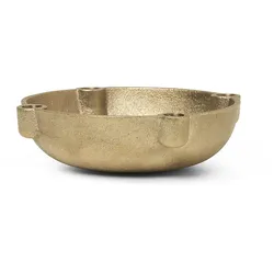 Kerzenhalter Bowl Messing massiv gold 14.6x3.7x14.6 cm