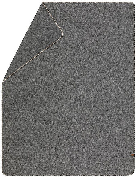 David Fussenegger Wohndecke MERANO Uni 160x200cm Grau  grau EG