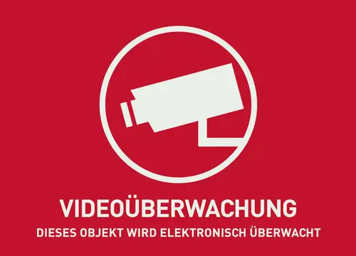 ABUS AU1320 Warnaufkleber Videoüberwachung Sprachen Deutsch (B x H) 14.8 mm x 10.5 mm