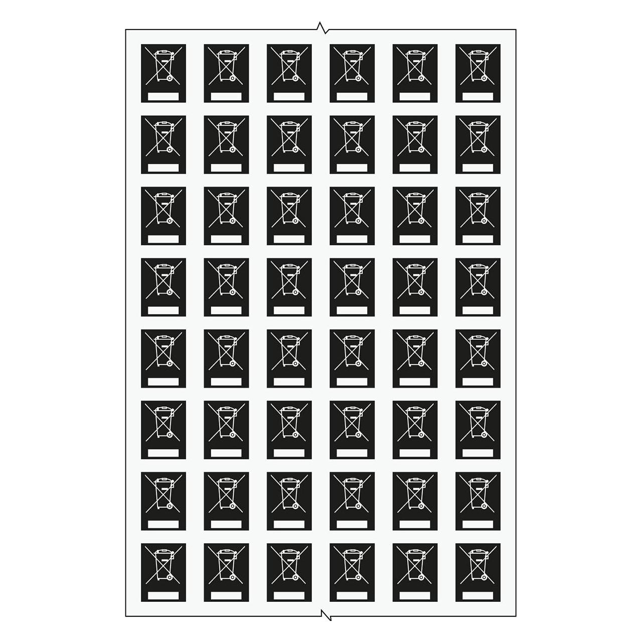 Brady WEEE - schwarz, B-7541, Symbol "Nicht in die Mülltonne", 10x13 mm (500 E.) (805532)