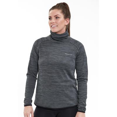 Langarmshirt ENDURANCE "Littao", Herren, Gr. 42, schwarz (schwarz, grau), 100% Polyester, meliert, unifarben, normal, hoch geschlossener Ausschnitt, Shirts Langarmshirt, mit Quick Dry-Technologie