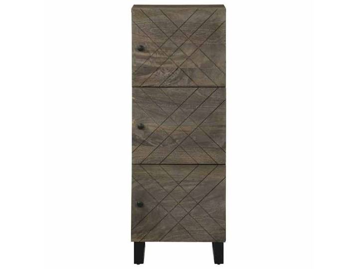 Buffet en bois de manguier - - Noir - 40x33x110 cm - Bois de manguier massif - Pieds en métal