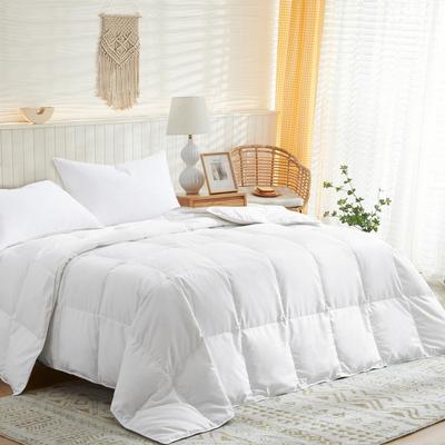 Peace Nest Lightweight Microfiber White Goose Down and Feather Fiber Comforter