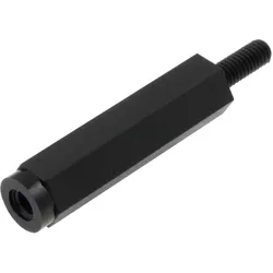 Abstandshülse Kunststoff mit Gewinde (Innen/Außen) M2,5 - Länge: 10 mm