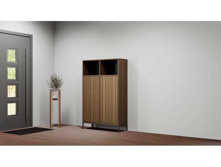 Highboard aus Nussbaum nach Maß Nussbaum (amerika­nisch) Natur geölt