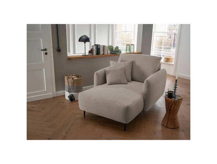 P & B Xxl-Sessel, Graubraun, Metall, Uni, Füllung: Schaumstoff, 112x95x158 cm, Made in EU, Wohnzimmer, Sessel, XXL-Sessel
