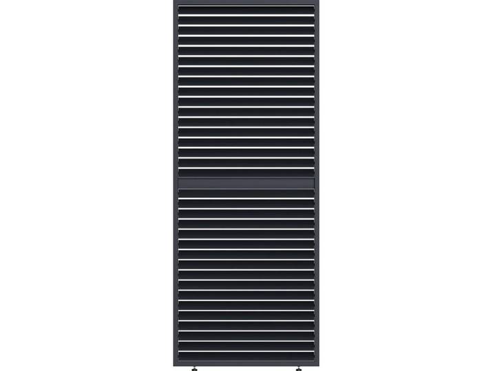 Panneau de lames de protection solaire mobile OMBRÉA\, 1 mètre\, anthracite\, lames horizontales\, cadre en aluminium pour pergolas bioclimatiques