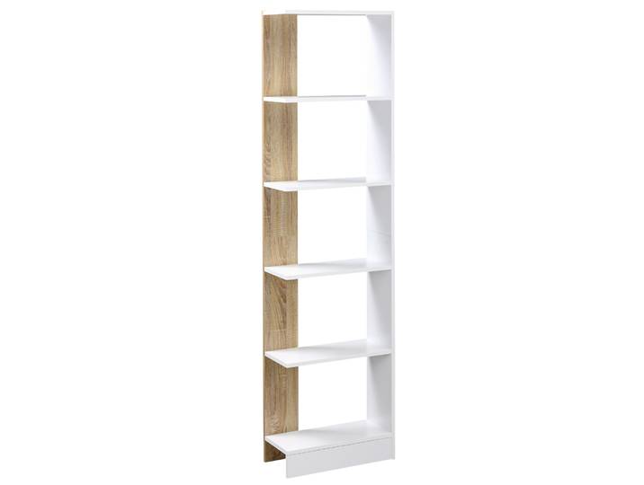 Homcom Étagère avec 5 étagères polyvalentes avec base surélevée 45X21X170 cm Blanc