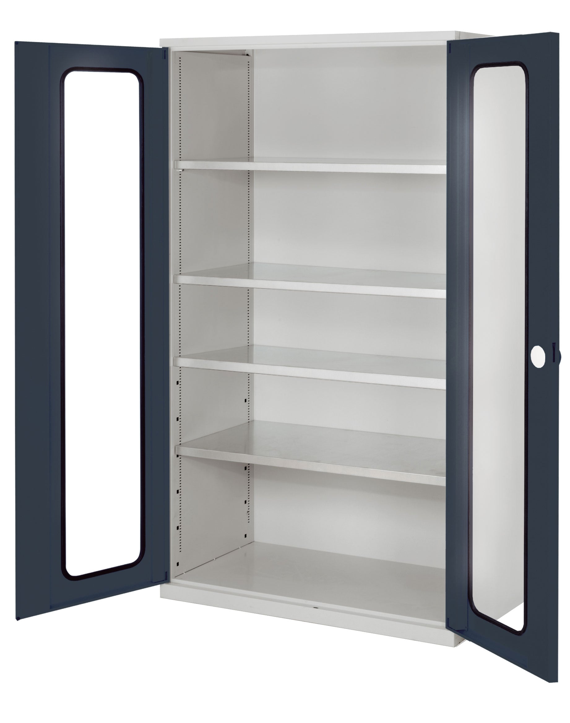 Kappes Systeme Kappes ®RasterPlan Großvolumenschränke 1950x1130x590mm Sichtfenstertüren Modell 1 anthrazitgrau