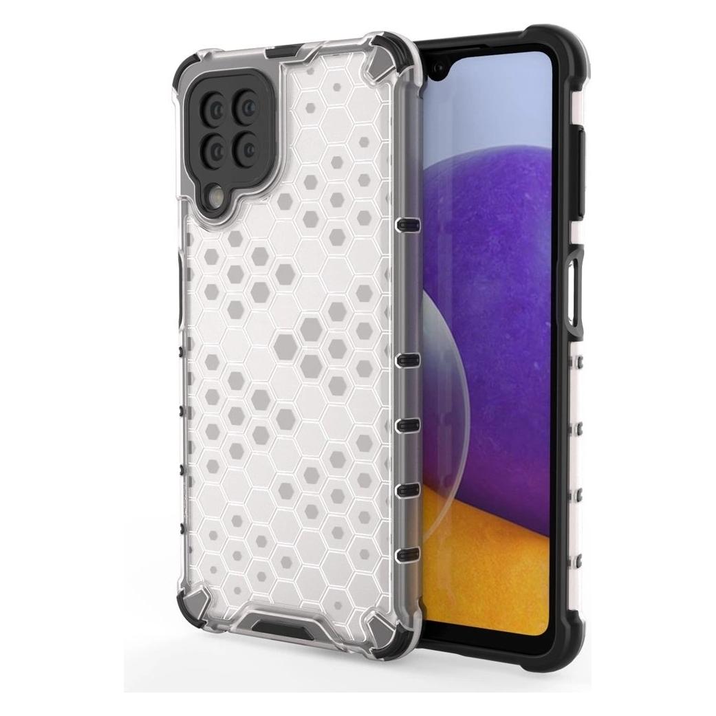 Hurtel Honeycomb Handyhülle Schutzhülle mit TPU Rahmen für Samsung Galaxy A22 4G transparent (Samsung Galaxy A22) (1404978613)