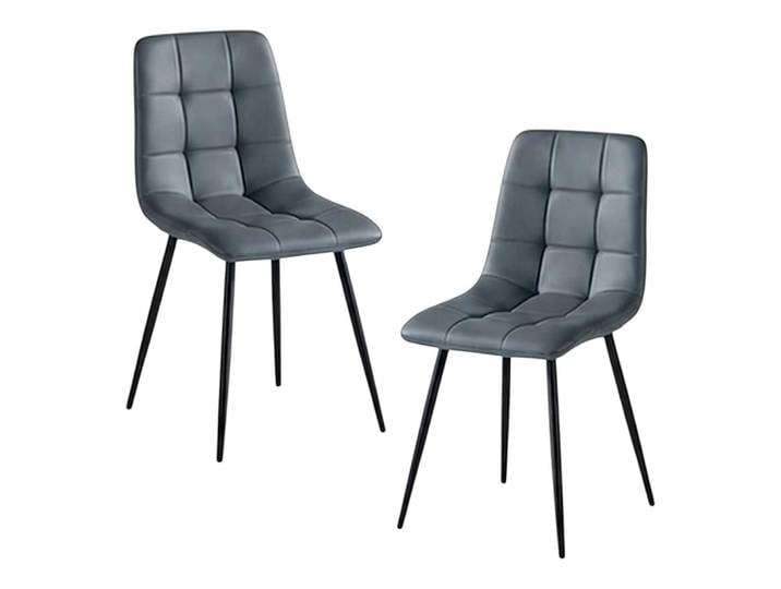 Chaise motif damier bleu arctique (lot de 2)